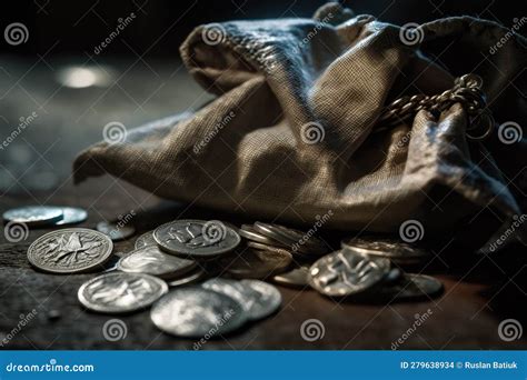 Judas 30 Pieces Of Silver, Sack Thirty Coins Biblical Symbol Betrayal ...