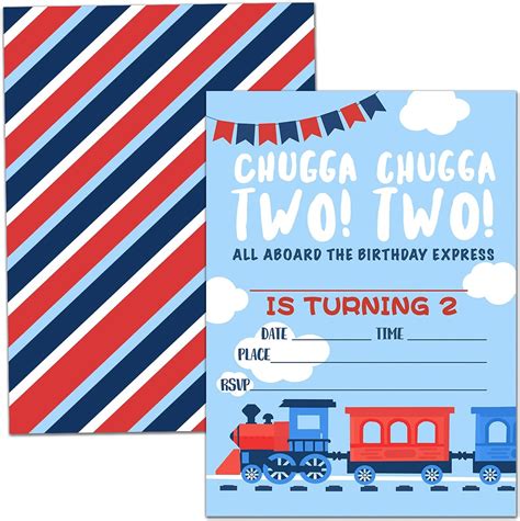 Nopoben Birthday Party Invitation Cards, Stream Train Party India | Ubuy