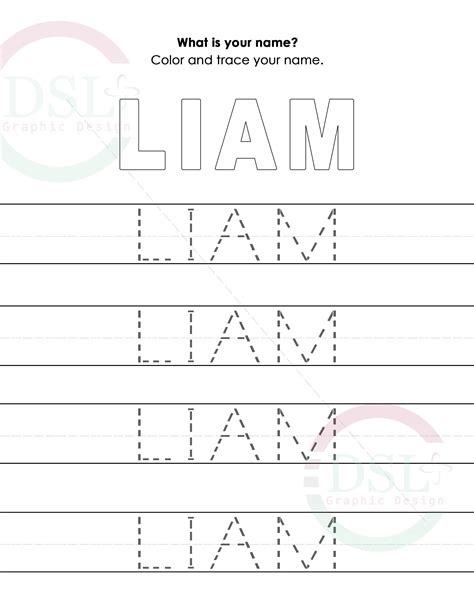 Tracing Name Worksheet Printable