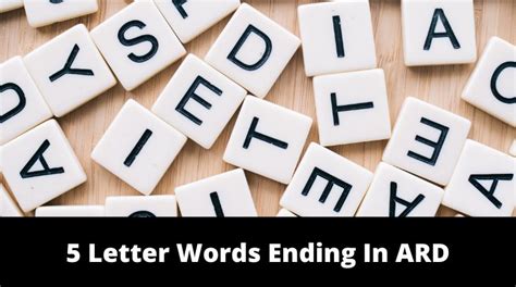 5 Letter Words Ending In ARD - MrGuider