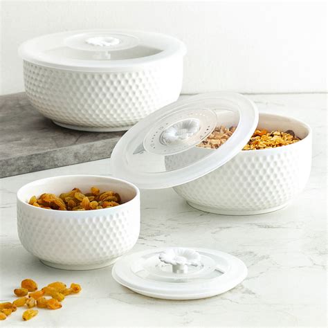 Buy Rhodes Camolin Textured 3-Piece Serving Bowl with Lid from Home ...