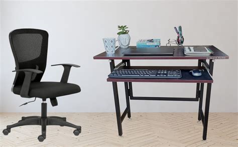Urbain Home Seoul Folding Study Table, Foldable Computer Table for Home ...