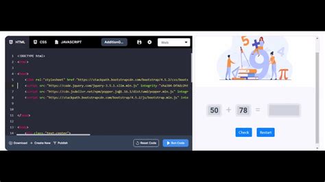 Maths Games Using JavaScript In HTML 的图像结果