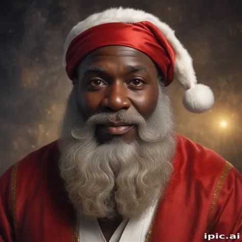 Joyful and Warm Portrait of Santa Claus in Festive Holiday Attire
