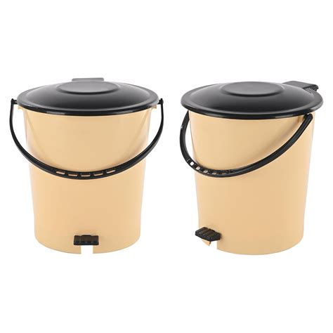 Kuber Industries Pack of 2 Plastic Dustbin for Home with Pedal Lid ...