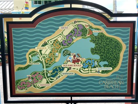 Disneys Caribbean Beach Resort Map Disney World Maps For Each Resort