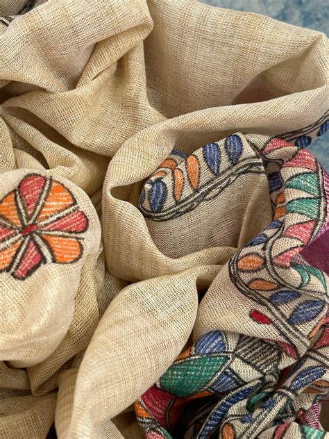 Madhubani Handpainted Cotton Silk Dupatta – TheWardrobeStories