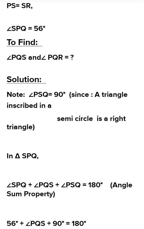 S and R are points on the circumference of the semicircle described on ...