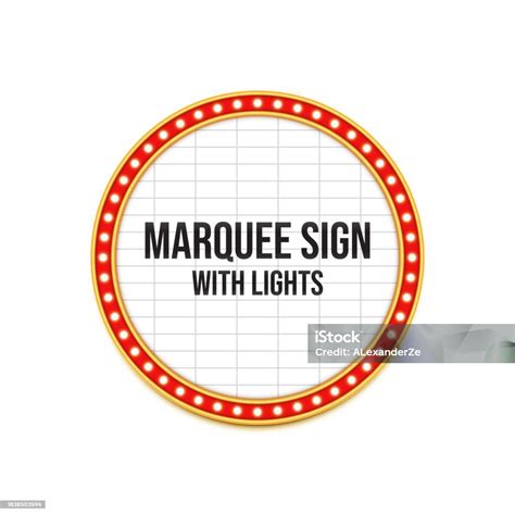 Marquee Sign With Lights Vintage Movie Theater Letter Board Signage Red ...