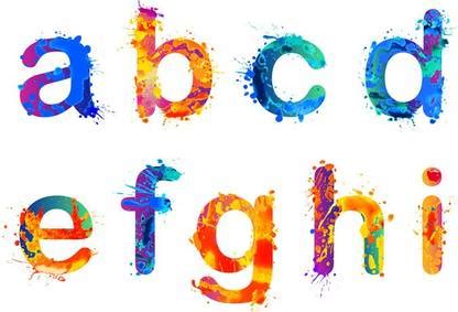 alphabet colored Sticker Poster|Kids learning poster|Alphabet and ...