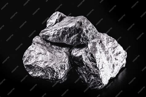 Premium Photo | Silver nugget native to liberia isolated on black ...
