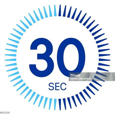 30 Seconds Concept Of Time Timer Icon Vector Illustration Circle Time ...