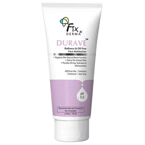 Buy Fixderma Durave Radiance & Oil Free Face Moisturizer, 50 gm | 19 ...