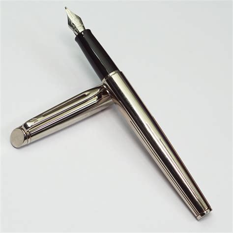 Waterman Hemispherer Silver Color Body With Cap Medium Nib Converter ...