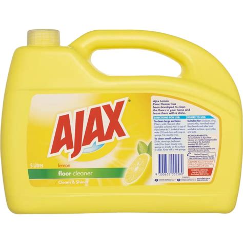 Ajax Multi Surface Floor Cleaner, 5L Value Refill Pack, Lemon Citrus ...