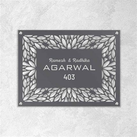 Buy Metal Name Plate for Home | Stainless steel name plates – Nutcase