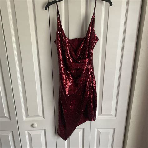 JCPenney Women's Burgundy Dress | Depop