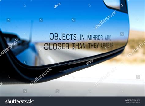 61 Objects in the mirror are closer than they appear Gambar, Foto Stok ...