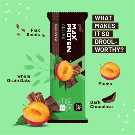 Buy Max Protein Active Plum Spice | Healthy Max Protein Bar – RiteBite ...