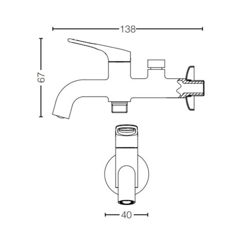 Toto WC Area Bib Cock REI-R TTWR101 - Chrome on Decure.in
