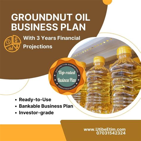 Groundnut Oil Business Plan With 3 Years Financial Projections - Utibe ...