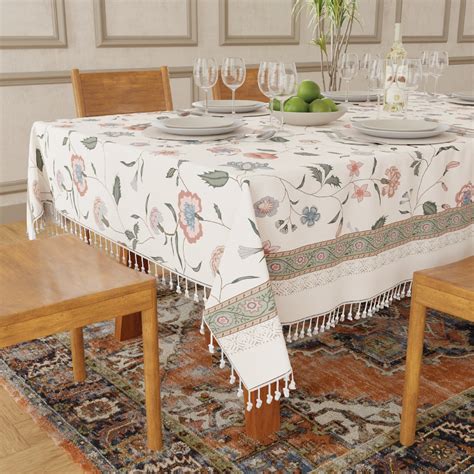 Anti Skid & Water resistant Linen textured Premium table cover ...