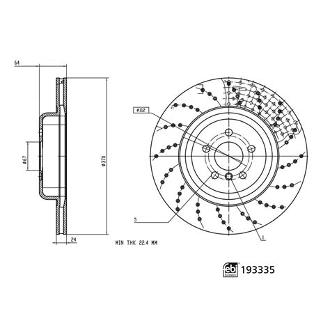 febi | 193335 | Brake Disc | bilstein group partsfinder | Official ...