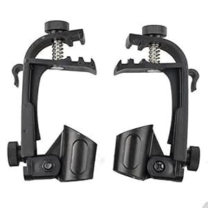 ShiningLove CE 2 Pcs Adjustable Clip On Drum Rim Shock Mount Microphone ...