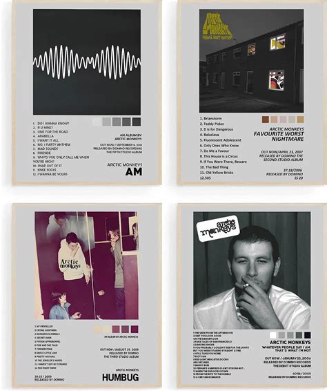 Withnotag Arctic Monkeys Posters Music Album Cover Posters Print Set of ...