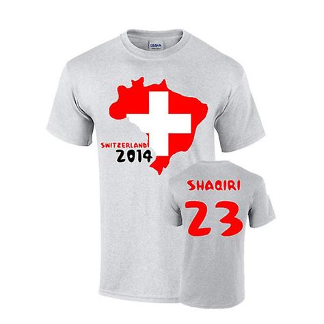 Switzerland 2014 Country Flag T-shirt (shaqiri 23) | Fruugo UK