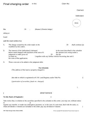 Charging Order - Fill and Sign Printable Template Online