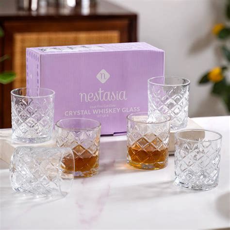 Shimmering Glamour Thick Glass Cup Set Of 6 220ml Online - Premium ...