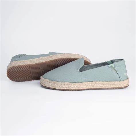Buy Sage green canvas slip-on shoes, espadrilles for women | NoStrain