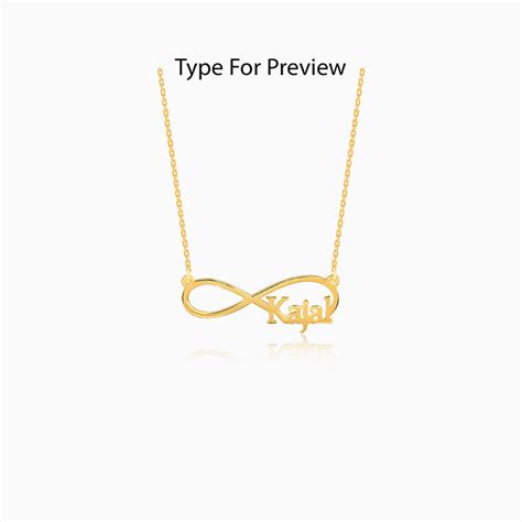 Buy Golden Personalised Infinity Name Necklace | GIVA – GIVA