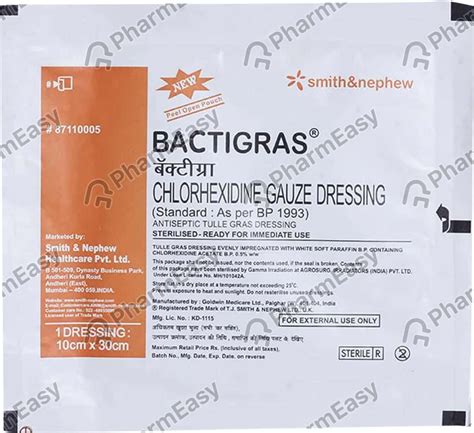 Buy BACTIGRAS 10CM X 30CM Online & Get Upto 60% OFF at PharmEasy