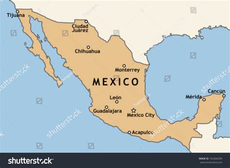 Mexico Map Mexico City ~ AFP CV