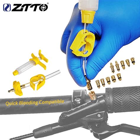 ZTTO 自転車油圧ブレーキブリードキット ユニバーサル DOTミネラルブリーディングオイル リフィル エッジコネクタ MTB 整備用プロ ...