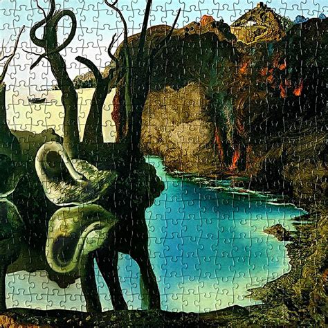 1000-piece Salvador Dali Swans Reflecting Elephants Jigsaw Puzzle ...