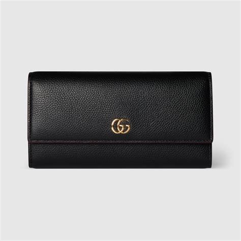 Bi-color GG Marmont continental wallet in black and red leather | GUCCI® US