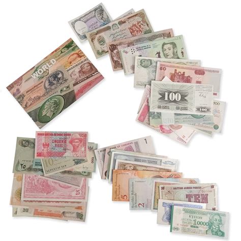 Impacto Coleccionables Foreign Currency Collection 50 World Currency ...
