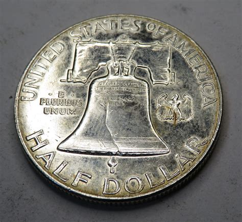 1963 D Franklin Half Dollar - US Coin 90% Silver- Readable Liberty Bell ...
