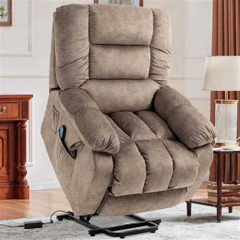 BTMWAY Oversized Lift Recliner, Electric Chair with Heat & Massage ...
