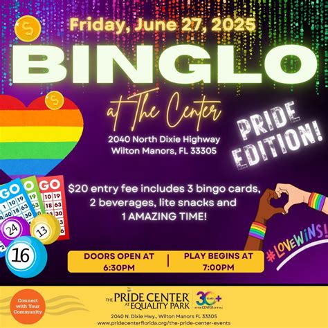 BINGLO! At The Center: Pride Edition, 2040 N Dixie Hwy, Wilton Manors ...