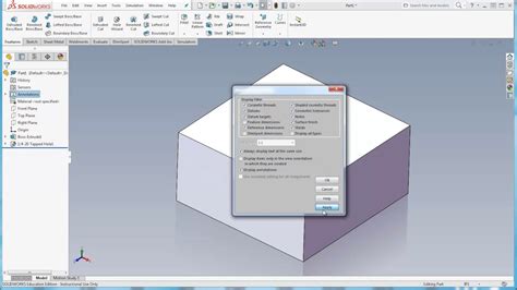 Image result for SolidWorks Display Cosmetic Thread