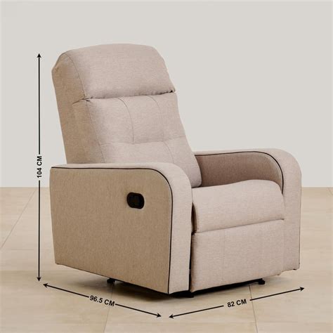 Buy Helios Toledo Fabric 1-Seater Recliner - Beige from Helios by Home ...