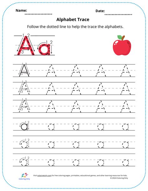 Free Printable Tracing Letter A Worksheets - Jenny Printable