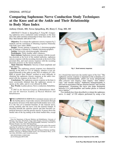SOLUTION: Chiodo2007 nerve conduction velocity electromyography peripheral neuropathy nerve ...