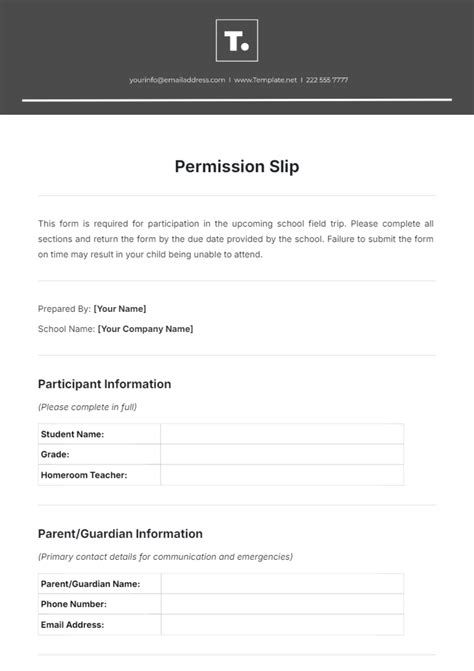 18+ Permission Letter Templates - Google Docs, Word, Pages, PDF