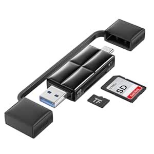 Essager 2-in-1 SD/TF Card Reader, USB 3.0 and Type-C OTG Adapter ...