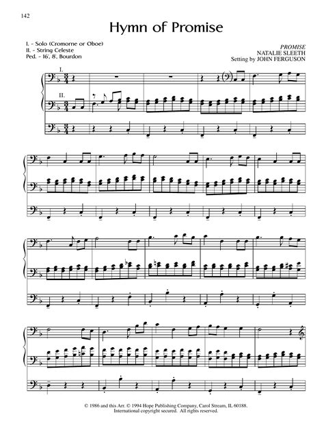 Hymn of Promise by JOHN FERGUSON Sheet Music for Organ at Sheet Music ...